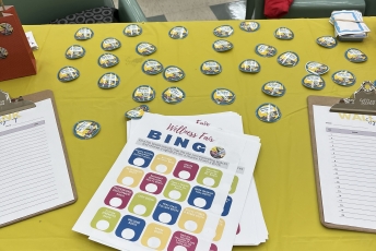 Welcome table for fair